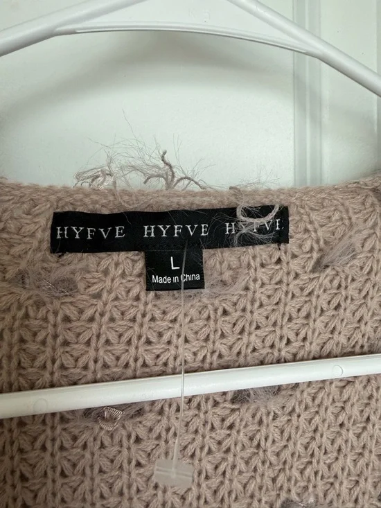 HYFVE Mauve Eyelash Knit Cardigan Sweater - Picture 2 of 2